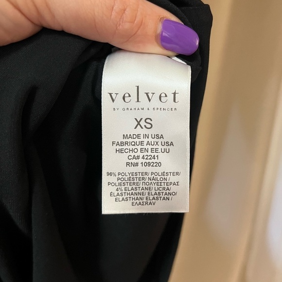 Velvet by Graham and Spencer black rhinestone choker dress size xs - Picture 3 of 10